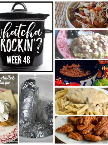 Looking for some crock pot inspiration? Something to make dinner time just a bit tastier? Look no farther than this week's Whatcha Crockin' Wednesday! This week's WCW recipes include Easy Baked Potatoes, Slow Cooker Chicken Mess, Crock Pot Taco Meat - Walking Tacos, Crock Pot Crustless Pumpkin Pie, Creamy Herbed Chicken, Crock Pot Glazed Pecans and Crockpot Chicken Tortilla Soup.