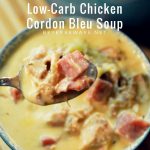 The low-carb chicken cordon bleu soup is creamy and flavorful. The richness will make it filling and comforting on a chilly winter night.