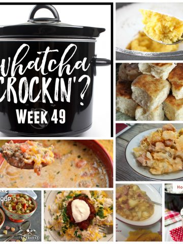 This week’s Whatcha Crockin’ crock pot recipes include Slow Cooker Ranch Chicken Rice Bowls, Warm Winter Lemon Cake, Crock Pot Low Carb Taco Soup, Crock Pot Cheesy Smoked Sausage and Potato Bake, Crock Pot Homemade Yeast Rolls, Sweet and Creamy Crock Pot Hot Cocoa, Crockpot Beans 'n' Kraut Stew, Slow Cooker Turkey Soup and many more!