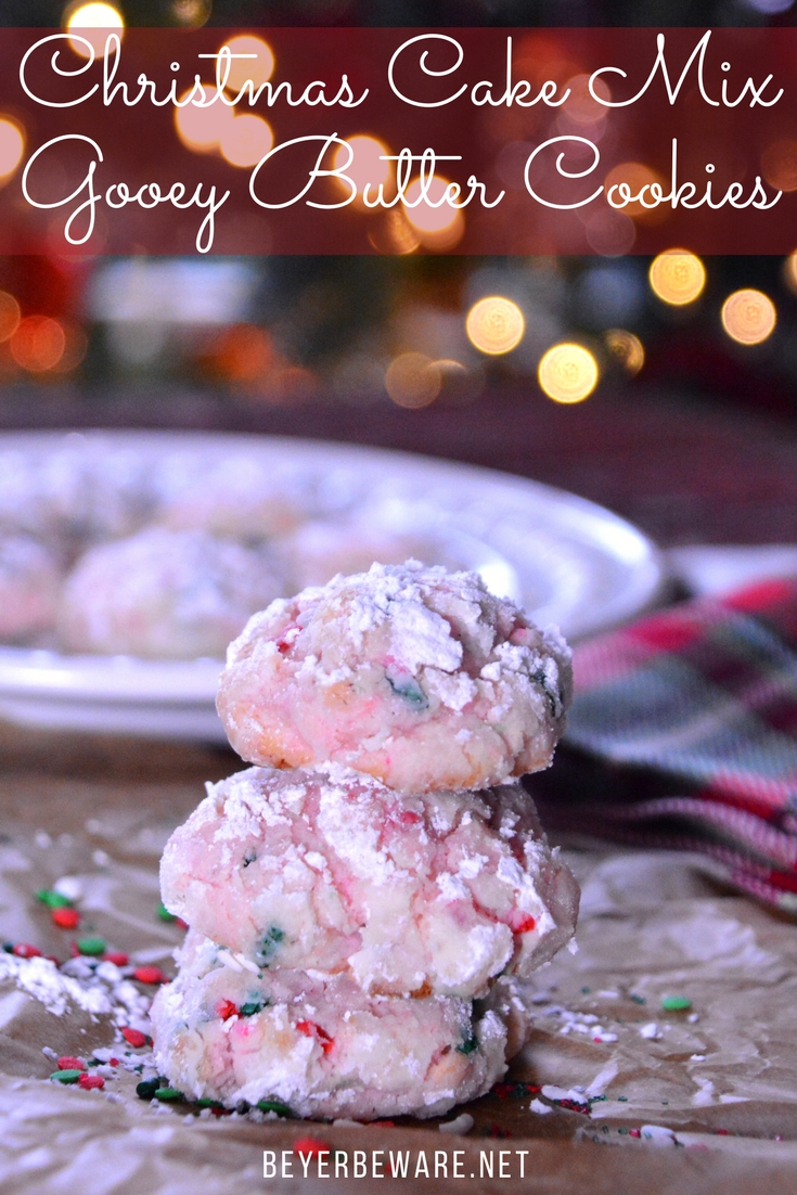 These Christmas cake mix gooey butter cookies are quickly becoming our favorite Christmas cake mix cookies recipe. They are light and delicate yet sweet and satisfying.