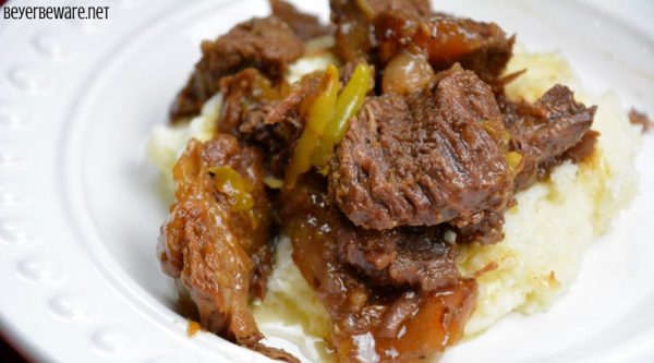 This Instant Pot butter beef recipe is full of flavor, tender to eat and perfect as a sandwich or over mashed potatoes. For those of you trying to eat keto or low-carb this is also a perfect recipe for your diet plan. #Keto #InstantPot #Butter