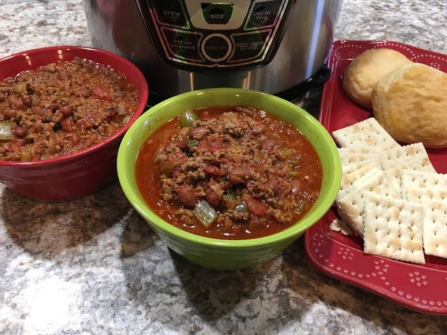 This week’s Whatcha Crockin’ crock pot recipes include Instant Pot Chugwater Chili, Slow Cooker Pork and Beans, Slow Cooker Pumpkin Apple Cake, Low Carb Slow Cooker Santa Fe Omelet, Crock Pot Ham Broccoli Cheese Casserole, Slow Cooker Spaghetti Sauce, Crock Pot Chicken Philly Sandwiches and more!