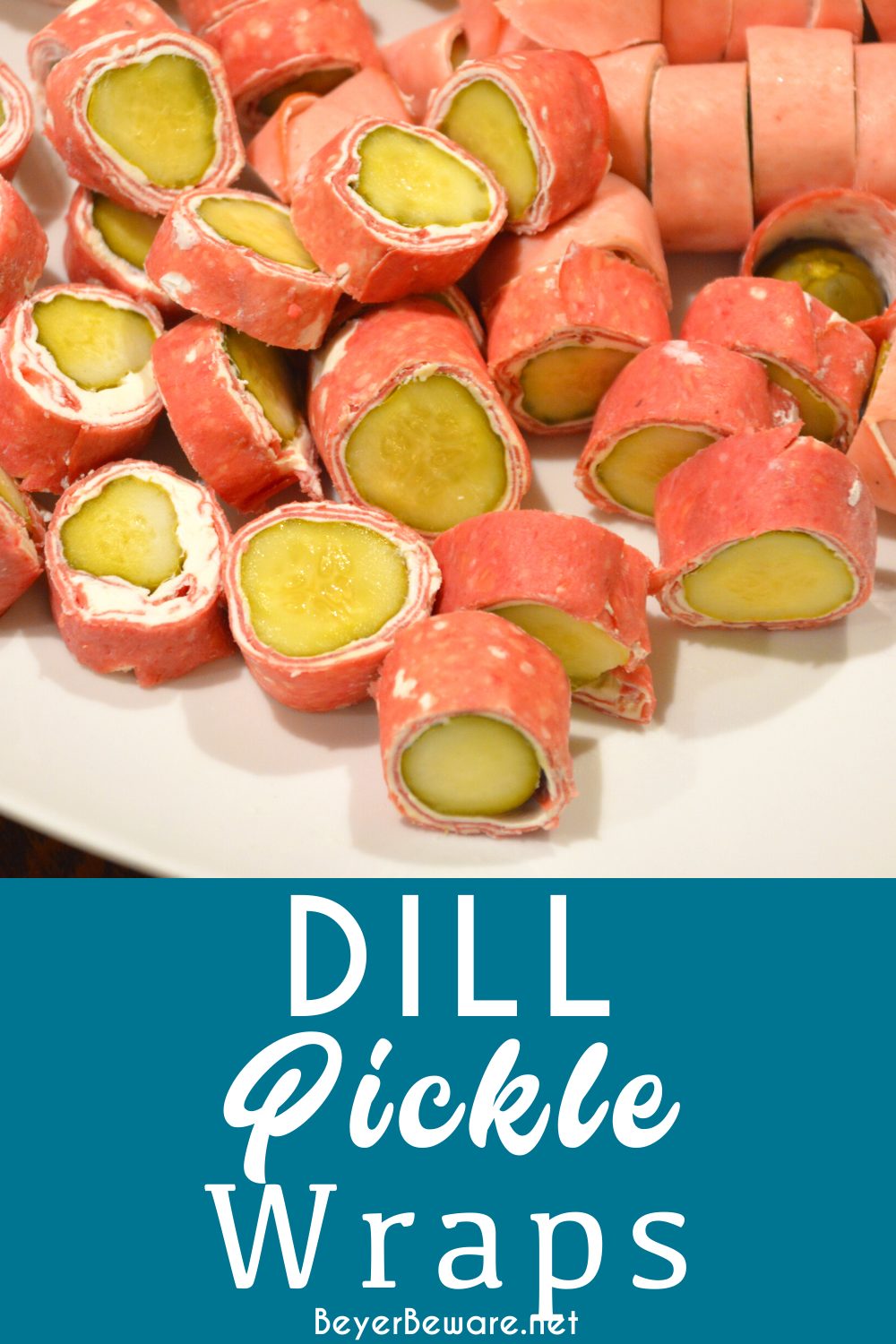 Dill pickle wraps are made with three simple ingredients for an easy low-carb and gluten free snack. #Keto #LowCarb #KetoSnacks