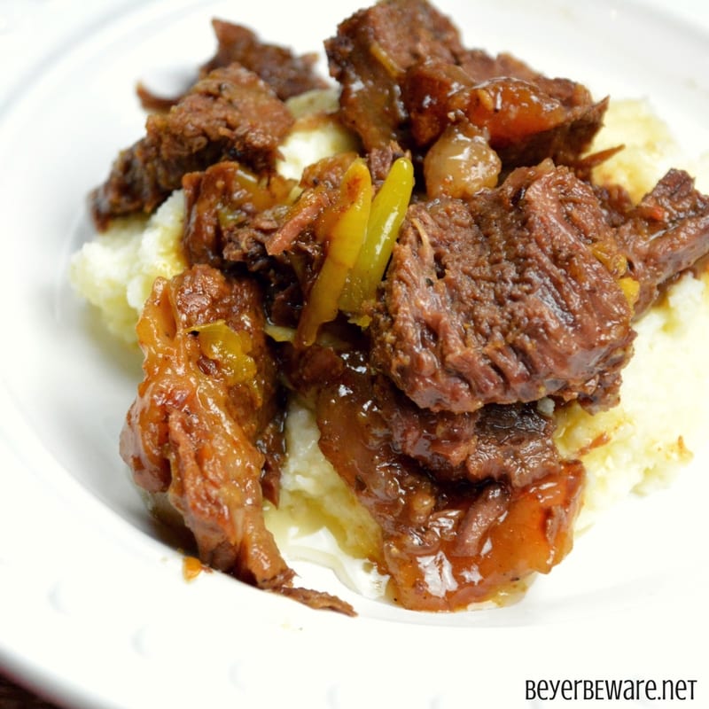 This Instant Pot butter beef recipe is full of flavor, tender to eat and perfect as a sandwich or over mashed potatoes. For those of you trying to eat keto or low-carb this is also a perfect recipe for your diet plan. #Keto #InstantPot #Butter