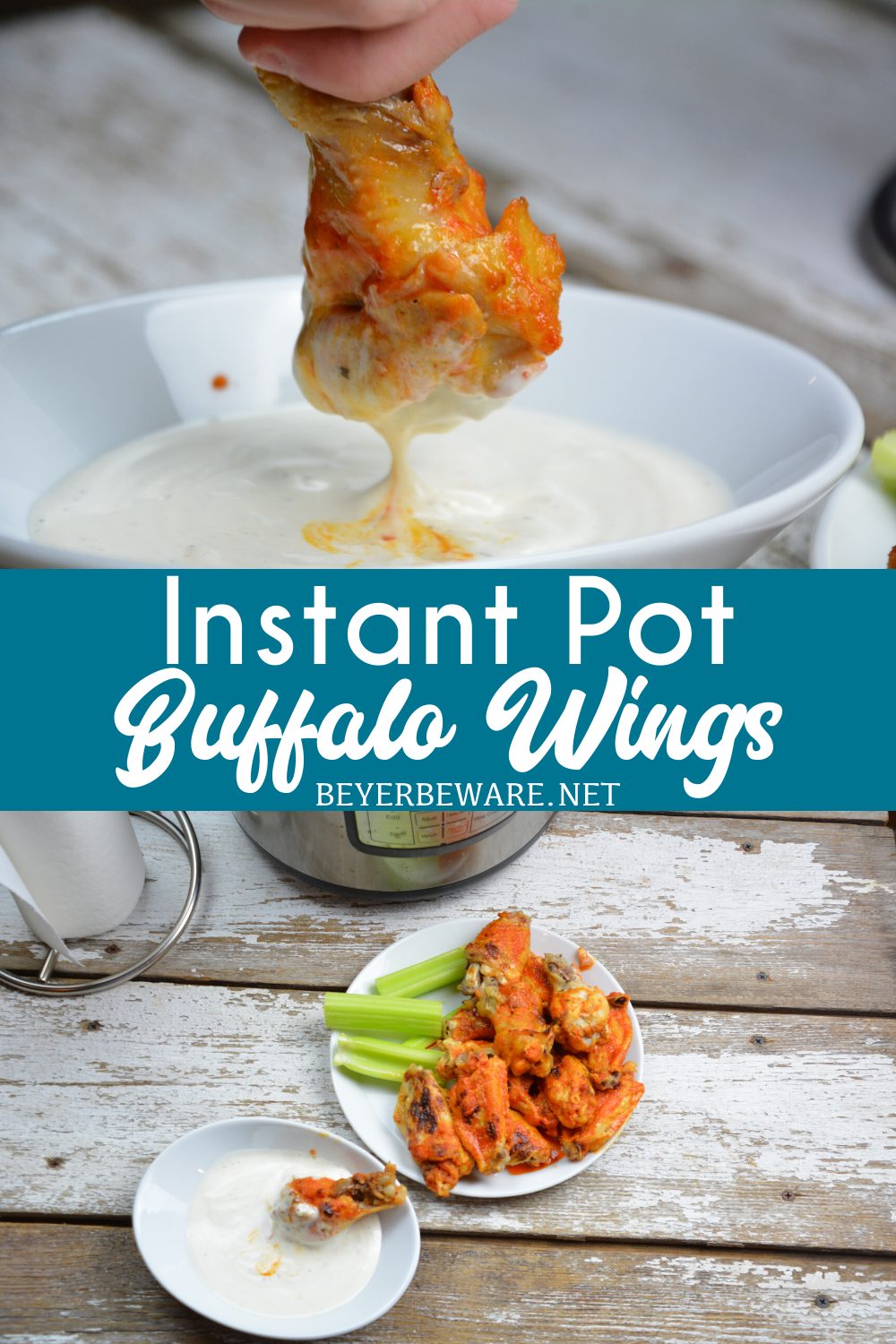 Instant Pot Buffalo Wings are a quick buffalo wings recipe yet fall off the bone tenderness all while being drenched in an easy buffalo sauce.