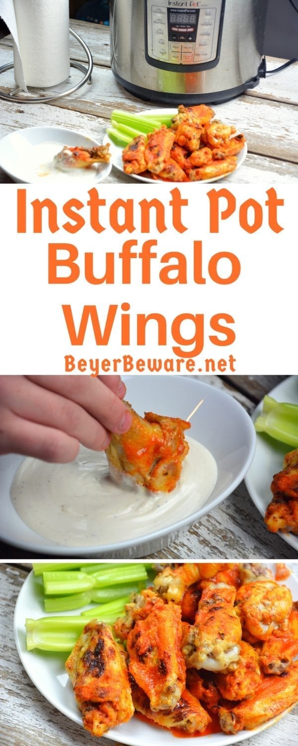 These Instant Pot Buffalo wings were quick to make chicken buffalo wings yet resulted in fall of the bone tenderness all while being drenched in an easy butter and Franks hot sauce buffalo sauce.