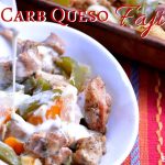 Low-Carb Queso Fajitas are a simple sheet pan baked fajita recipe that becomes cheesy chicken fajitas perfect for keto and low-carb diets.