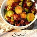 Sautéed Brussels Sprouts with bacon and onions are the way to eat Brussels Sprouts. Caramelized red onions with crispy fried bacon make these Brussels Sprouts full of rich flavor and melt in your mouth.