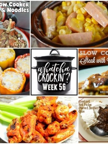 This week’s Whatcha Crockin’ crock pot recipes include Slow Cooker Beef and Noodles, Slow Cooker Sausage Stuffed Peppers, Crock Pot Cheesy Corn and Smoked Sausage Bake, Slow Cooker Steak and Gravy, Instant Pot Buffalo Wings, Mississippi Roast, Crock Pot Hot Fudge Peanut Butter Cake, Instant Pot Sous Vide Bacon Egg Bites and many more!