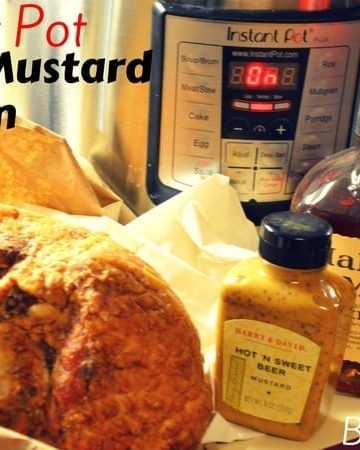 Instant Pot Bourbon Mustard Ham is a spicy and sweet combination of flavors that can be done quickly in the Instant Pot for a great weeknight meal.