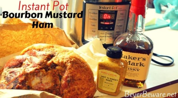 Instant Pot Bourbon Mustard Ham is a spicy and sweet combination of flavors that can be done quickly in the Instant Pot for a great weeknight meal.