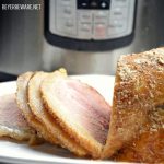 Instant Pot Bourbon Mustard Ham is a spicy and sweet combination of flavors that can be done quickly in the Instant Pot for a great weeknight meal.