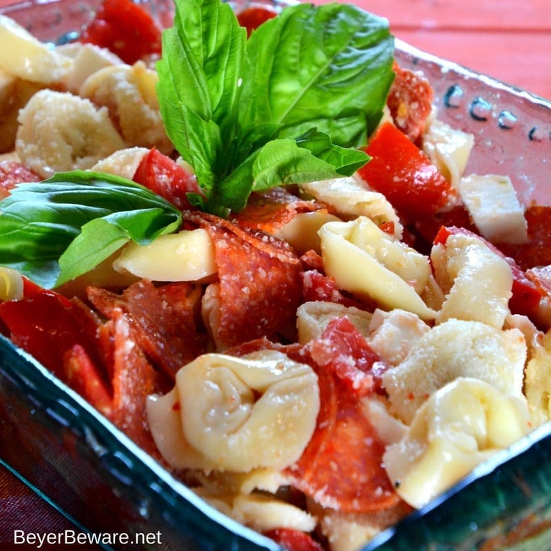 Pepperoni Pizza Tortellini Pasta Salad