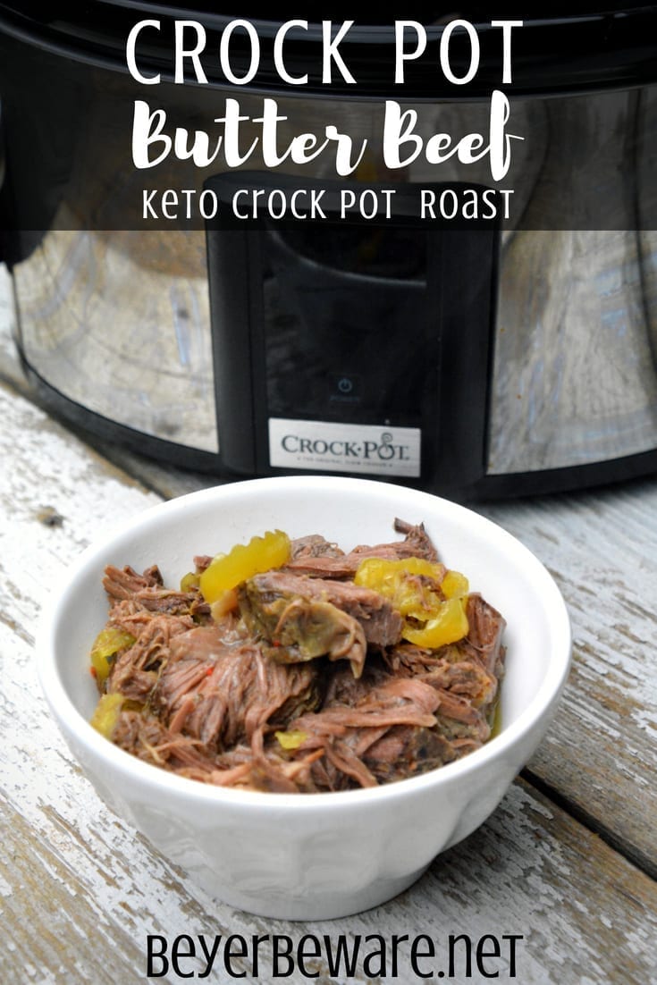 The combination of ranch and Italian seasonings with the banana pepper rings give the lots of zesty flavors while the butter makes the beef smooth making crock pot butter beef my go-to keto crock pot beef roast recipe.