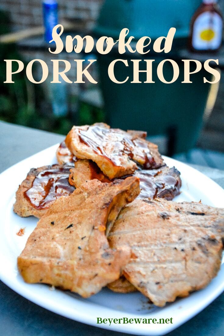 Smoked pork chops don't have to be something you have to just eat outside of home thanks to these simple directions and ingredients you too can smoke your own pork chops on your home smoker or big green egg.