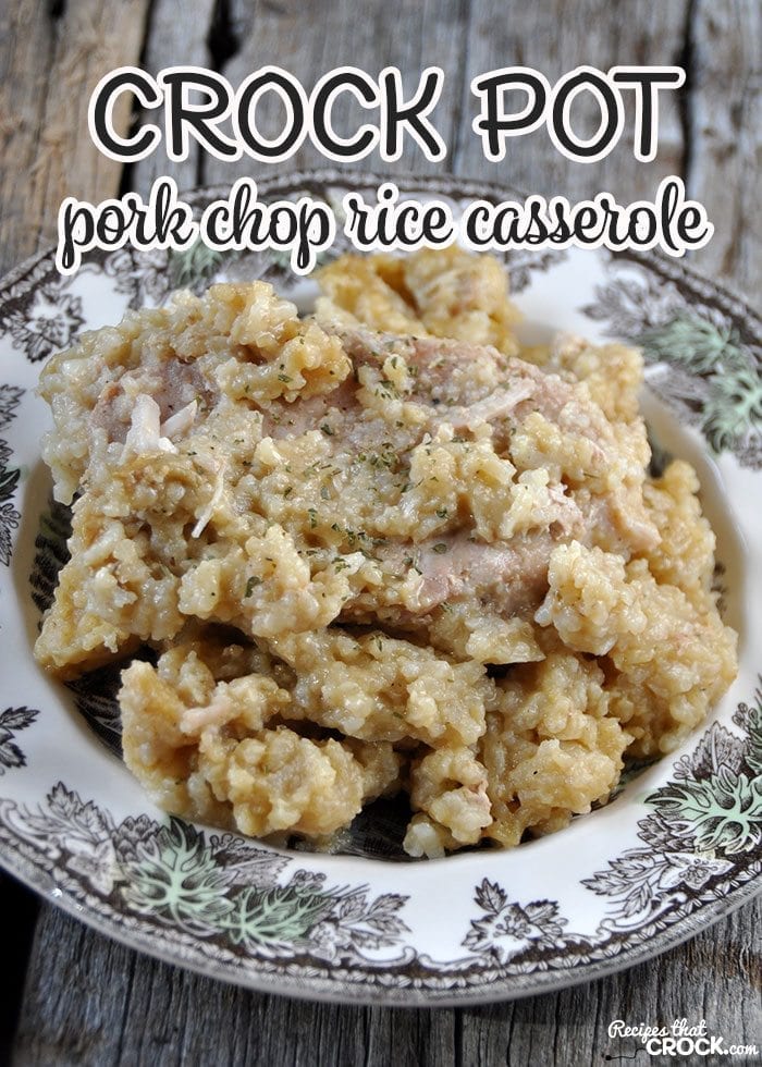 Pork Chop Rice Casserole