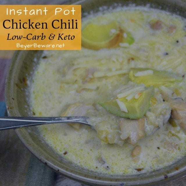 Low-Carb Instant Pot Chicken Chili - Keto Chicken Chili - Beyer Eats