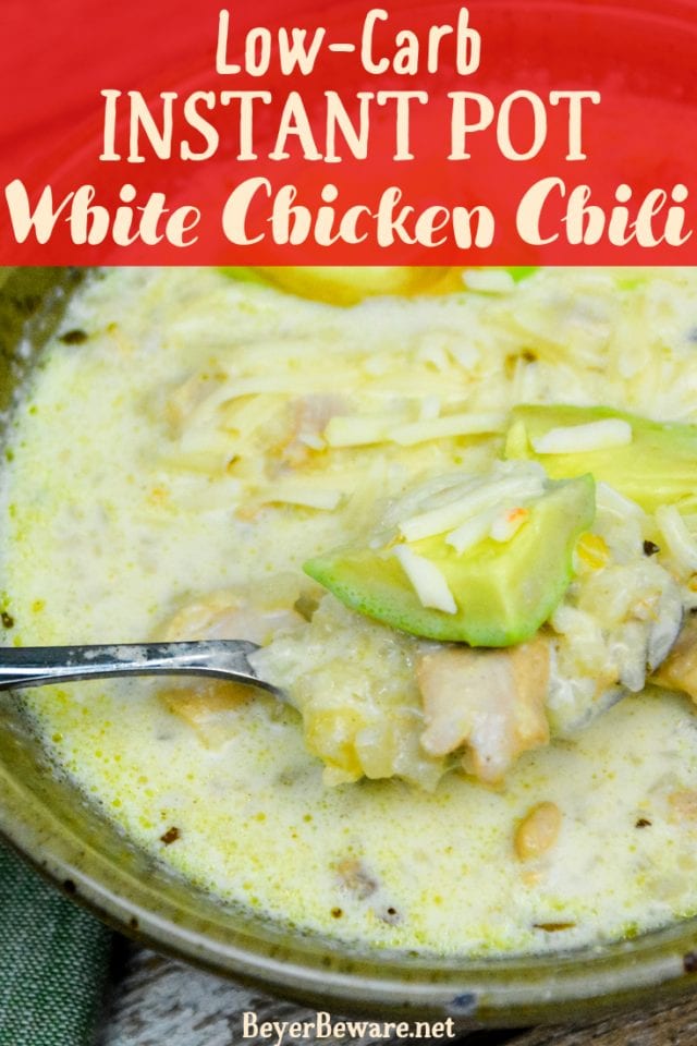Low-Carb Instant Pot Chicken Chili - Keto Chicken Chili - Beyer Eats