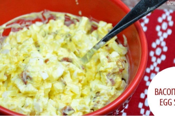 Bacon Ranch Egg Salad is a low-carb and keto egg salad recipe with four simple ingredients for a new twist on a classic recipe. #EggSalad #Keto #LowCarb #bacon