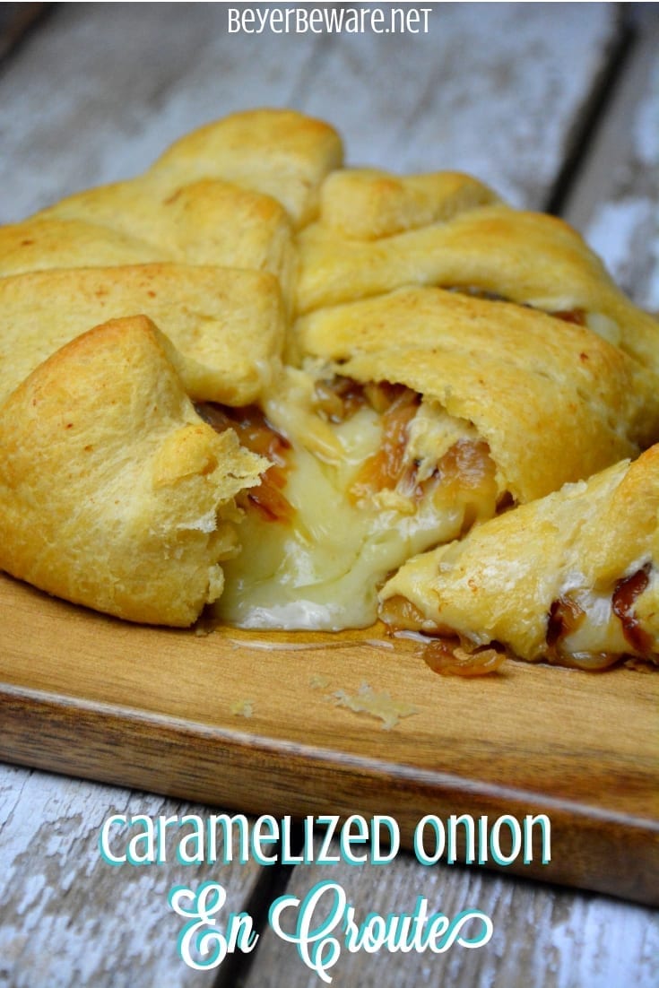 Caramelized Onion Baked Brie Crescent Round Brie En Croute