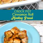 Crock Pot Cinnamon Roll Monkey Bread combines two tubes of refrigerator cinnamon rolls with caramel sauce that becomes a gooey cinnamon pull-apart bread that is drowned in icing to finish it off.