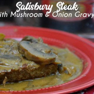 Low Carb Salisbury Steak is a one-pan meal that involves a skillet cooking butter with onions and mushrooms before sauteeing the hamburger steaks that all meld together with a brown gravy from the pan drippings.