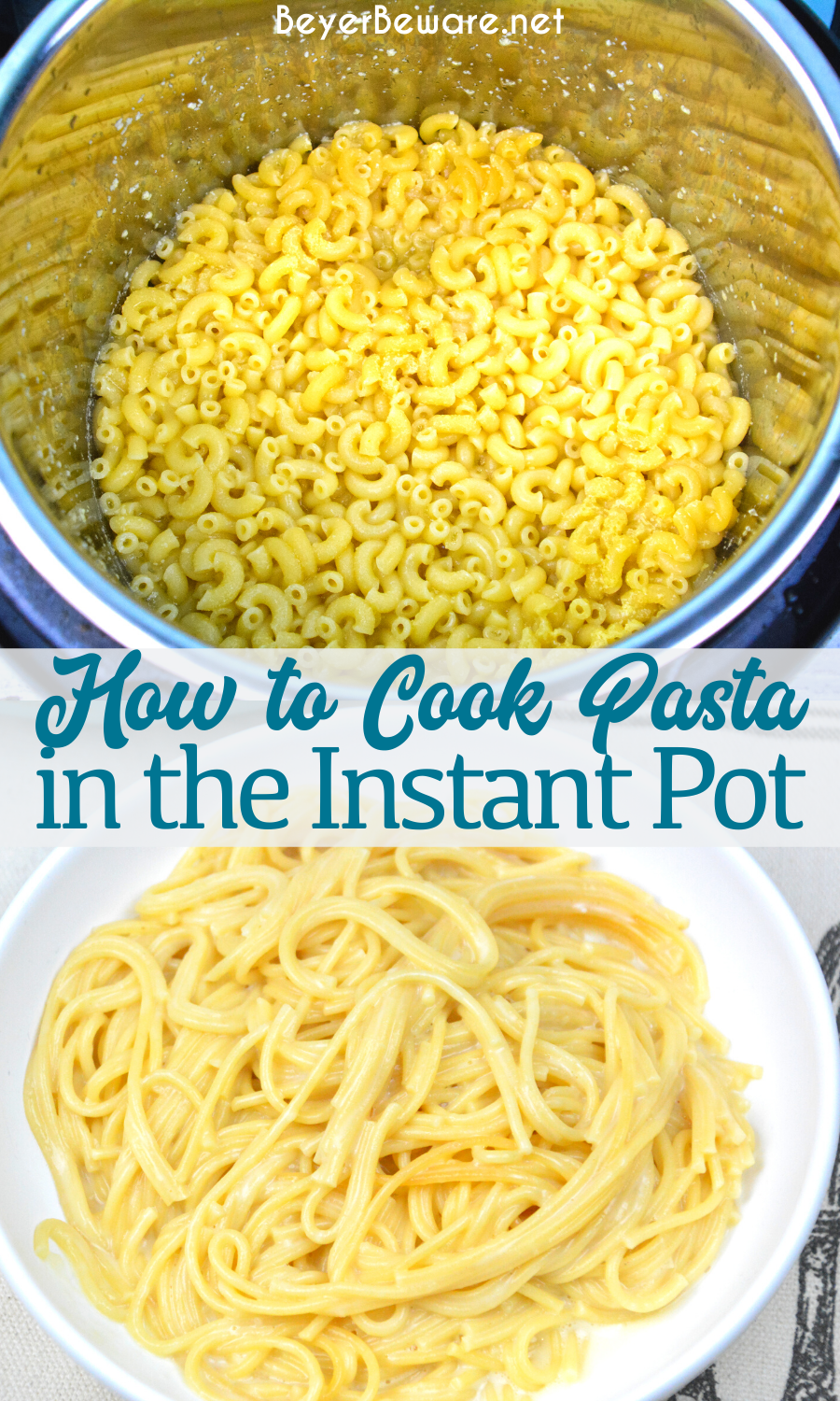 How to make pasta in the Instant Pot is so simple you will want to save these directions and make your fully cooked pasta in under 10 minutes from start to finish.