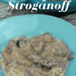 Low carb beef stroganoff is a quick weeknight meal that is gluten free and low carb when served over riced cauliflower yet can easily be served over noodles too. #LowCarb #GlutenFree #Recipes #Beef #BeefSroganoff #Cauliflower