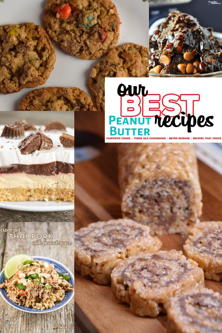Our Best Peanut Butter Recipes include everything from cookies to buckey bars to gluten free treats to even savory meals using peanut butter. #PeanutButter #Dessert #Treats #PeanutThai #Dessert #EasyRecipes
