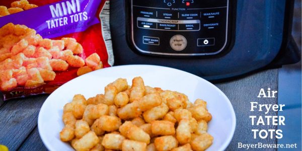 Ninja Foodi Air Fryer Tater Tots are the best made at home tater tots. So simple and ready in under 15 minutes. For extra crunch, make mini tater tots for the ultimate crispy to soft inside combination.