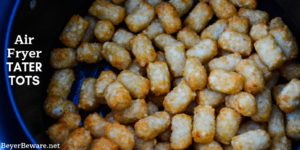 Ninja Foodi Air Fryer Tater Tots are the best made at home tater tots. So simple and ready in under 15 minutes. For extra crunch, make mini tater tots for the ultimate crispy to soft inside combination. #AirFryer #NinjaFoodi #TaterTots