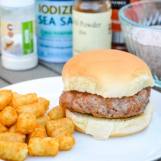 Pork Burger Seasoning Salt is a combination of three salts, paprika and chili powder to create a seasoning salt that is perfect on pork burgers, pork chops and even chicken and beef. #pork #Burgers #Seasonings #Salt #Spices #Grilling #Recipes