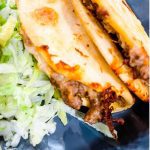 Change up taco night with these Air Fryer Mini Beef Tacos with a simple combination of ground beef, quesadilla cheese, and street taco shells.