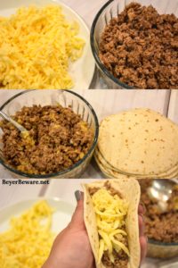 Ninja Foodi Air Fryer Mini Beef Tacos are an easy cheesy fried taco recipe perfect for meals or appetizers made without the mess of frying in an air fryer.