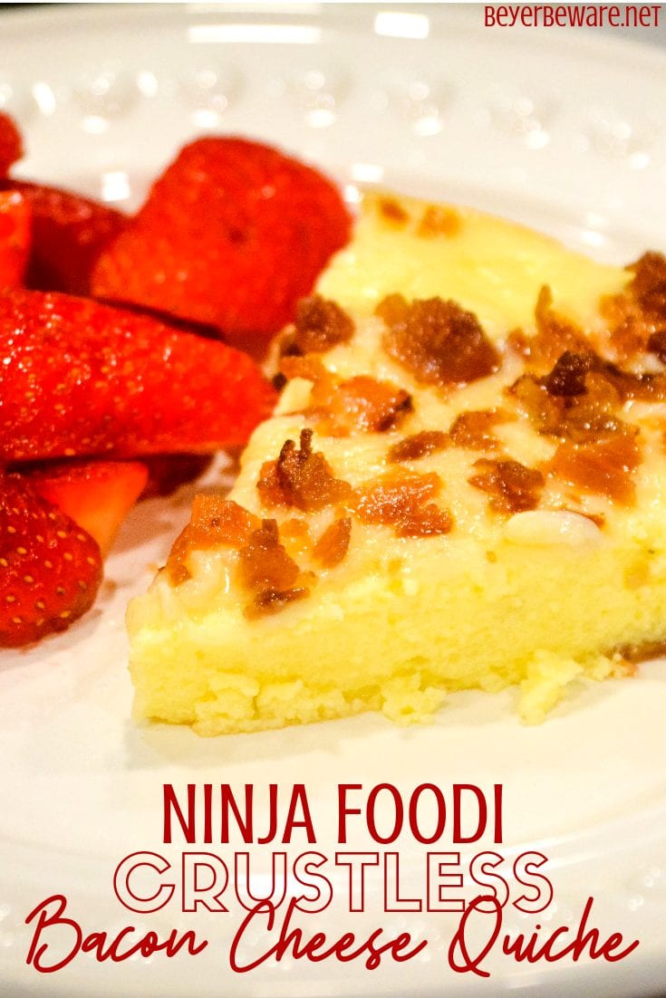 Ninja Foodi Sous Vide Egg Bites Quiche is an amazing, glorious low-carb crustless bacon cheese quiche made in less than 30 minutes.