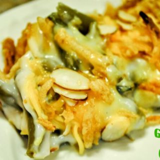 This green bean delight casserole is a dressed-up version of the original green bean casserole with the addition of some cheese and nuts to the recipe.