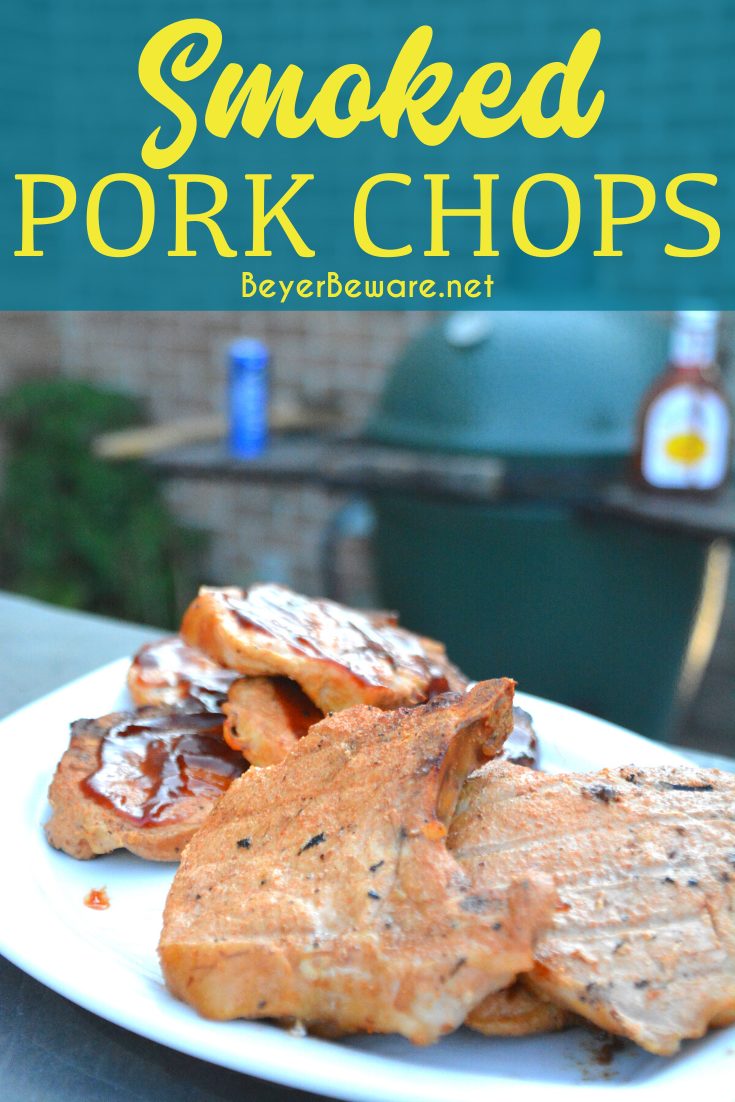 Smoked pork chops don't have to be something you have to just eat out. Enjoy this simple smoked pork chops recipe you can smoke your own pork chops on your home smoker or big green egg.