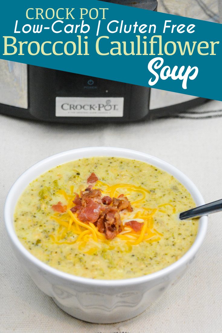 Low Carb Broccoli Cauliflower soup is the low-carb version of cheddar and broccoli soup with the help of cream cheese, heavy whipping cream, and xanthan gum to make the broccoli and cauliflower come together for a creamy low-carb soup.