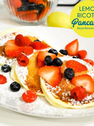 Lemon ricotta pancakes are a fluffy, citrusy pancake made with ricotta, buttermilk, lemon zest and juice to fill these pancakes with a flavor and texture like no other.