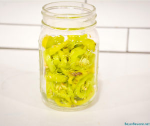 Learn how to can banana pepper rings with this easy refrigerator pickled peppers recipe that is made with your mild or hot banana peppers plus salt, sugar, vinegar, and water.