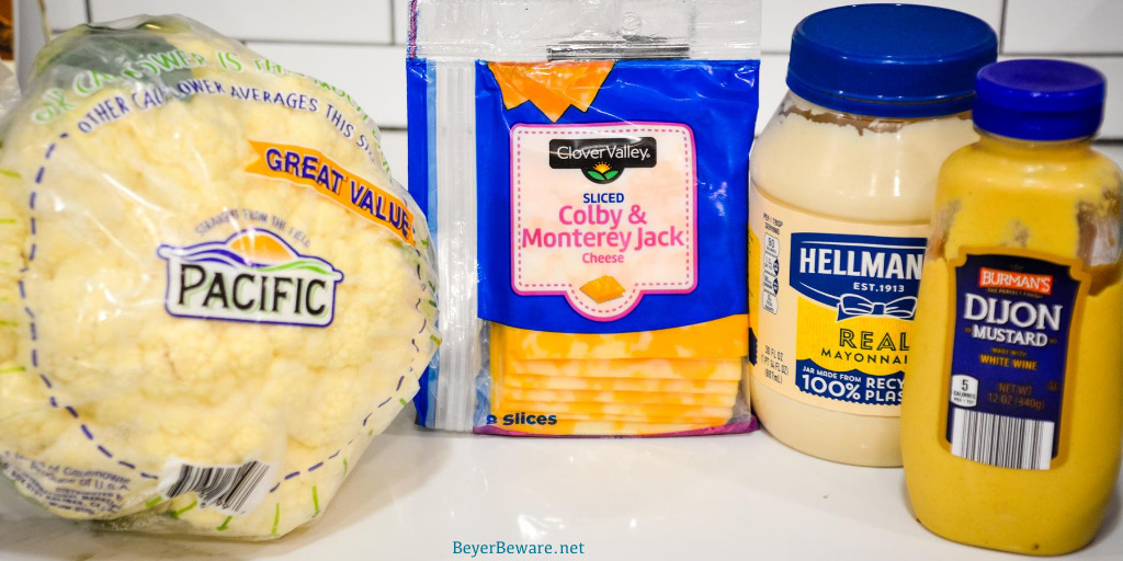 Cheesy Frosted Cauliflower Ingredients