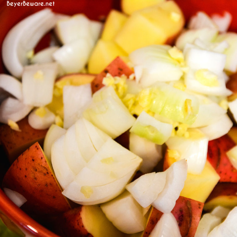 Then melt four tablespoons of butter and mix one tablespoon of ranch