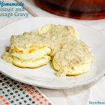 Homemade sausage gravy is a simple white gravy with breakfast sausage recipe perfect for easy biscuits and gravy breakfast made regularly for breakfast since it is so easy to make.