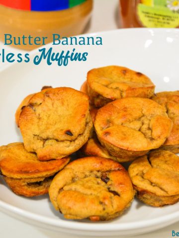 Easy peanut butter banana muffins are fast blender banana muffin recipe that is made without flour and bakes in under 10 minutes for the ultimate busy morning breakfast packed with tons of protein and vitamins.