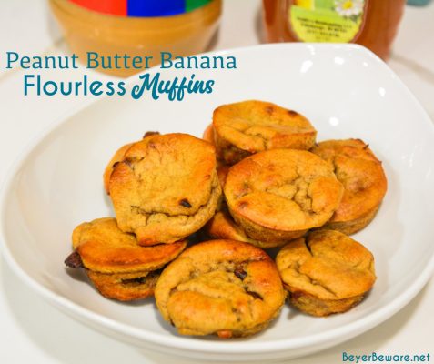 Easy peanut butter banana muffins are fast blender banana muffin recipe that is made without flour and bakes in under 10 minutes for the ultimate busy morning breakfast packed with tons of protein and vitamins.