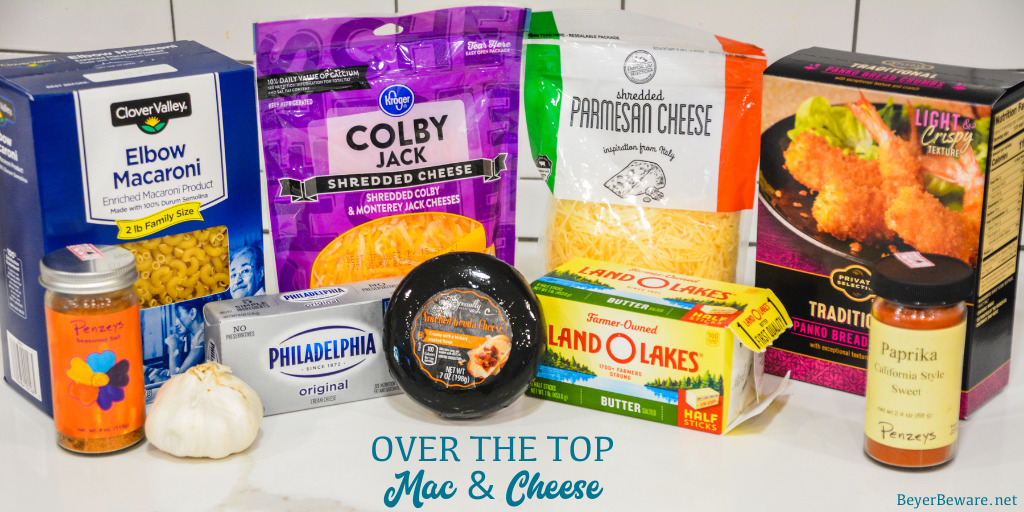 Over the Top Macaroni and Cheese Ingredients