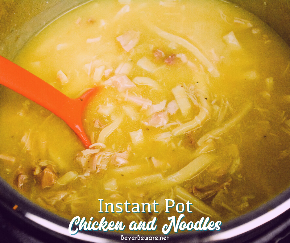 Instant Pot Chicken and Noodles is a quick chicken and noodles recipe for an easy comfort food when you are in a hurry for something for a weeknight dinner.