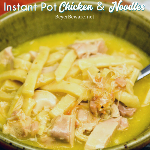 Instant Pot Chicken and Noodles is a quick chicken and noodles recipe for an easy comfort food when you are in a hurry for something for a weeknight dinner.