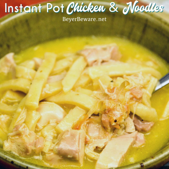 Instant Pot Chicken and Noodles Recipe - Beyer Eats and Drinks