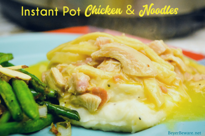 Instant Pot Chicken and Noodles is a quick chicken and noodles recipe for an easy comfort food when you are in a hurry for something for a weeknight dinner.